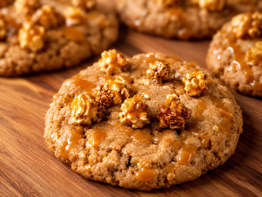 caramel pOpcOrn cookie